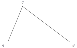 En trekant ABC.